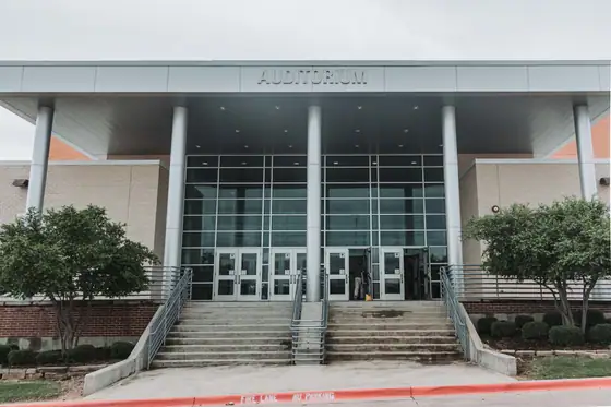 Frisco High School on the morning of the programme.