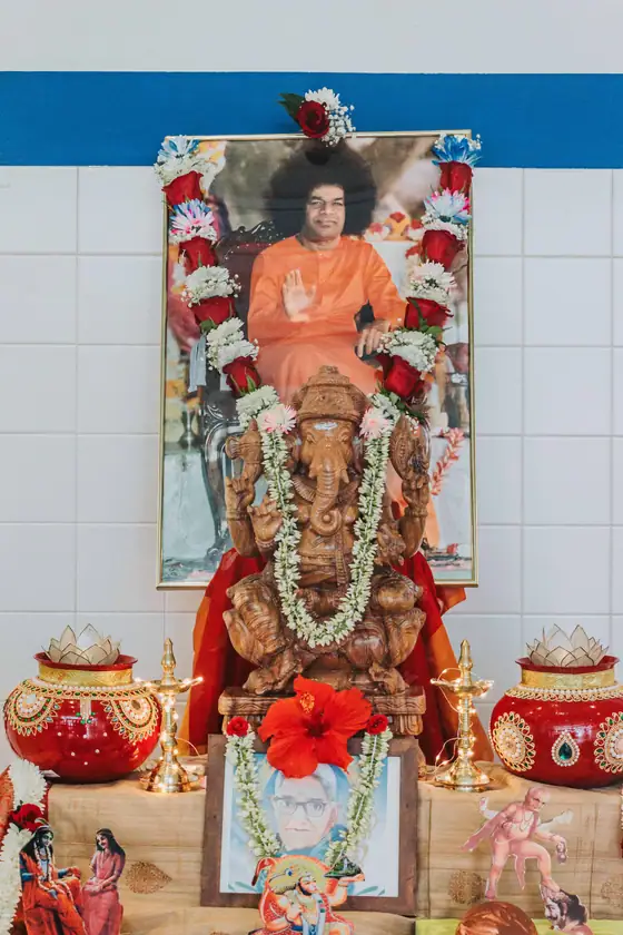 The shrine at the centre of the hall.
