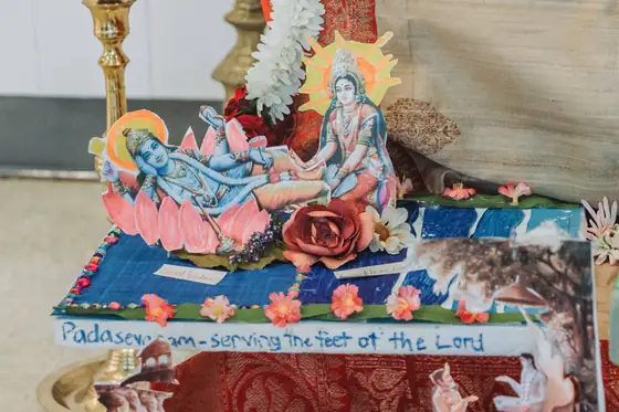 Sravanam and Padasevanam, side by side.
