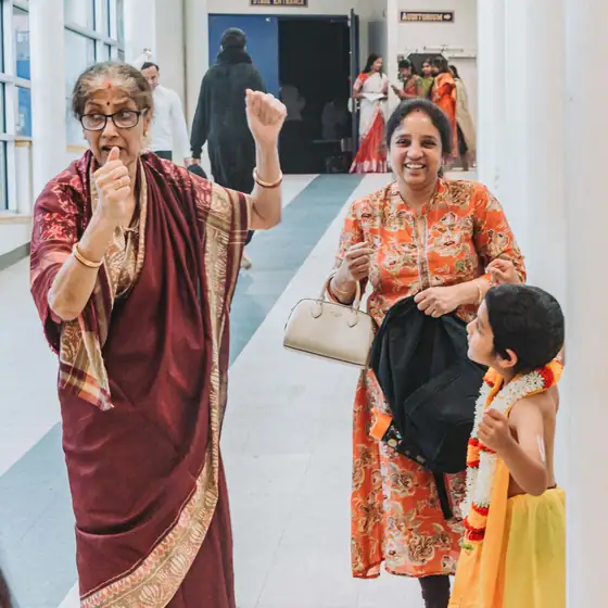 Grandparents and grandchildren at the venue.
