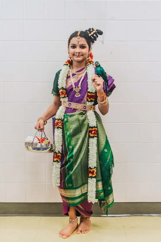 In costume for the cultural programme.